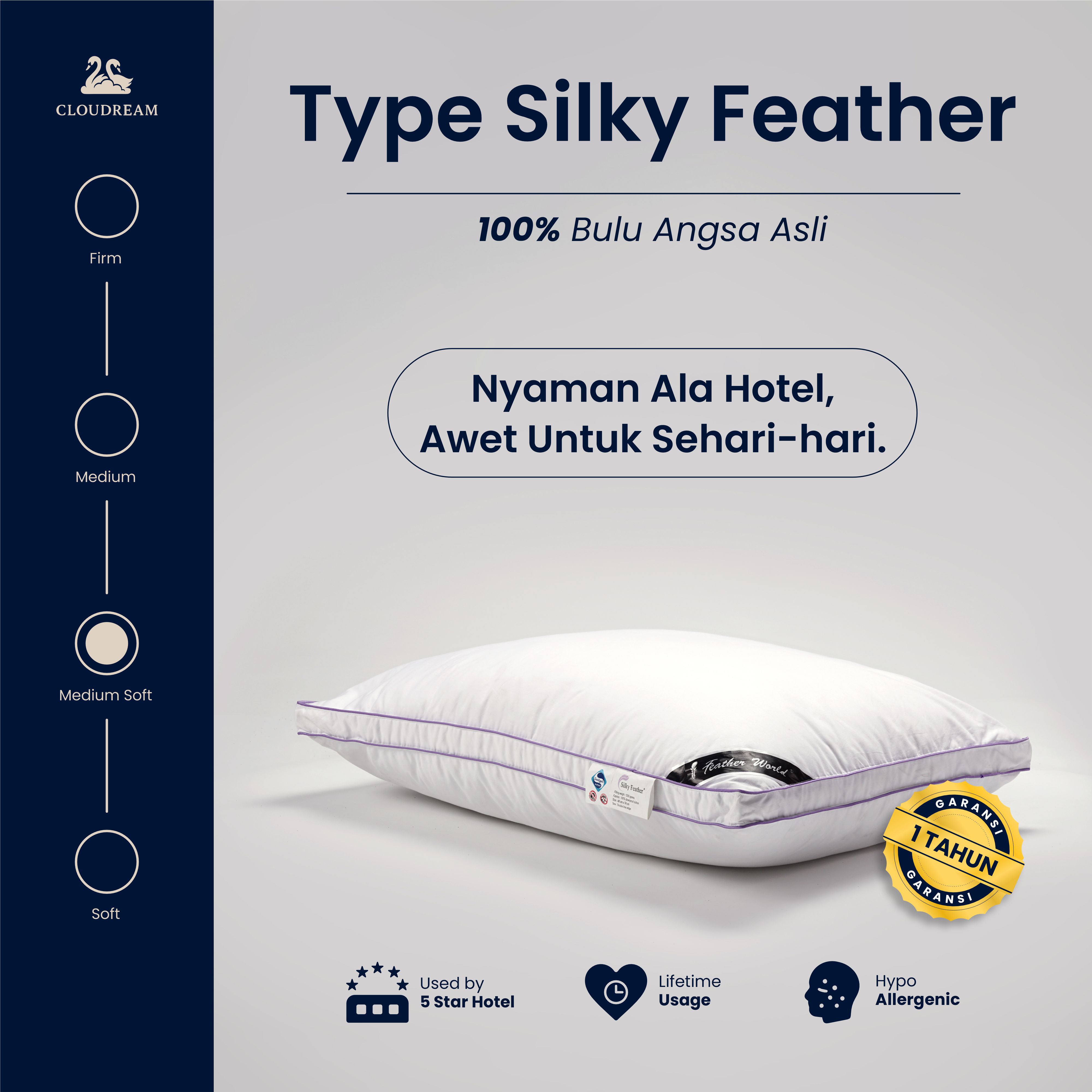 Bantal Hotel Silky Feather